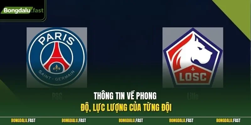 Thông tin về phong độ, lực lượng của từng đội